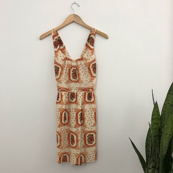 Madewell Dresses & Skirts - Madewell Silk Twist-Back Floral Dress Pockets 2 A6